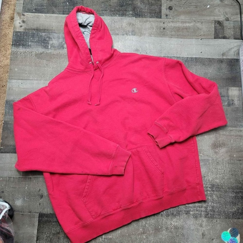 Red Champion hoodie men's size 2XL